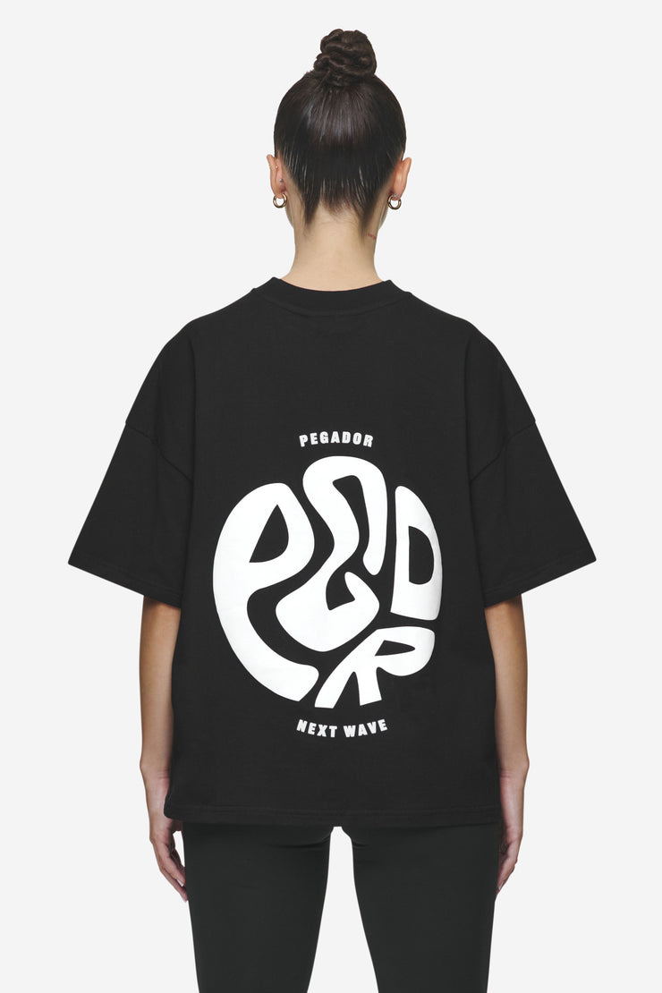 Pegador Gabi Heavy Oversized Tee Black Letzte 2 Tage