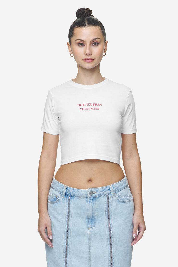 Pegador Reyna Cropped Baby Tee White Zeitbegrenzte Promotion