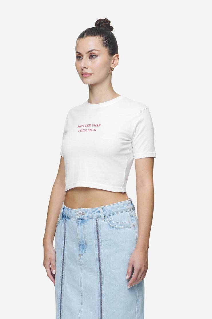 Pegador Reyna Cropped Baby Tee White Zeitbegrenzte Promotion