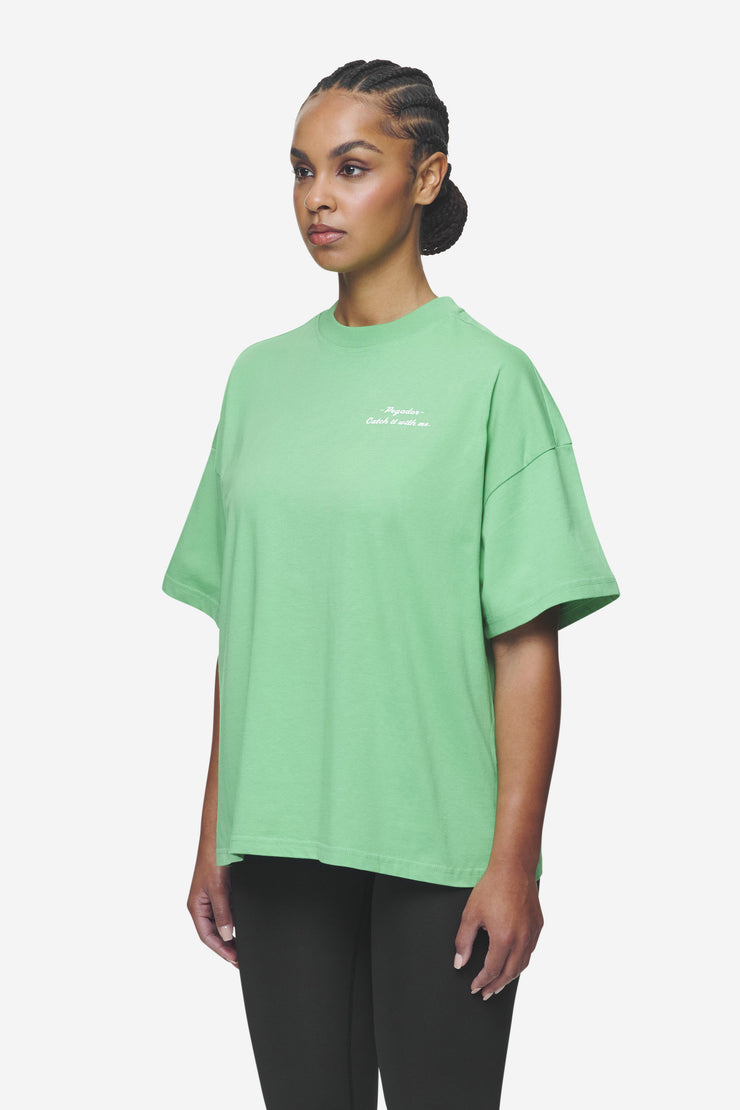 Pegador Yebra Heavy Oversized Tee Washed Peppermint Green Nur für heute