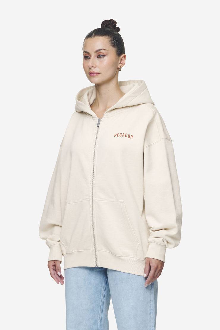 Pegador Balari Oversized Sweat Jacket Washed Coast Sand Bis zu 55% Rabatt