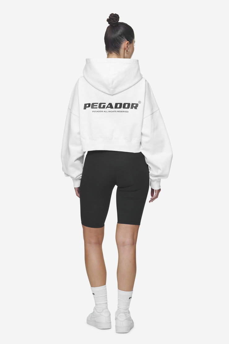 Pegador Lana Logo Cropped Sweat Jacket White Black Super Rabatt