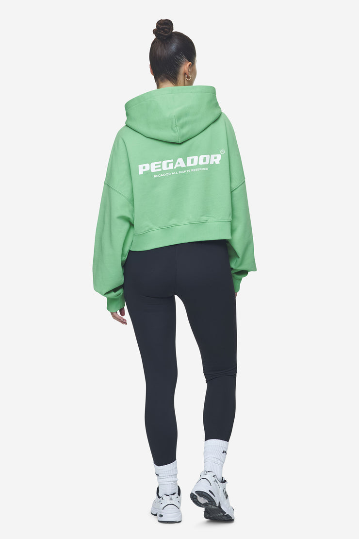 Pegador Lana Logo Cropped Sweat Jacket Washed Peppermint Green White Riesige Rabatte