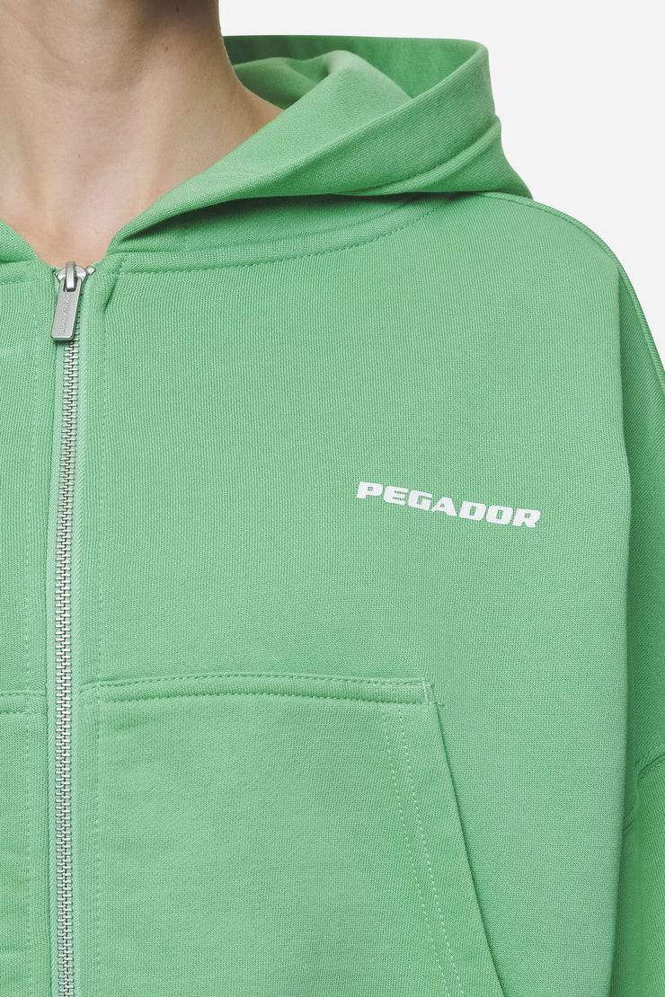 Pegador Lana Logo Cropped Sweat Jacket Washed Peppermint Green White Riesige Rabatte