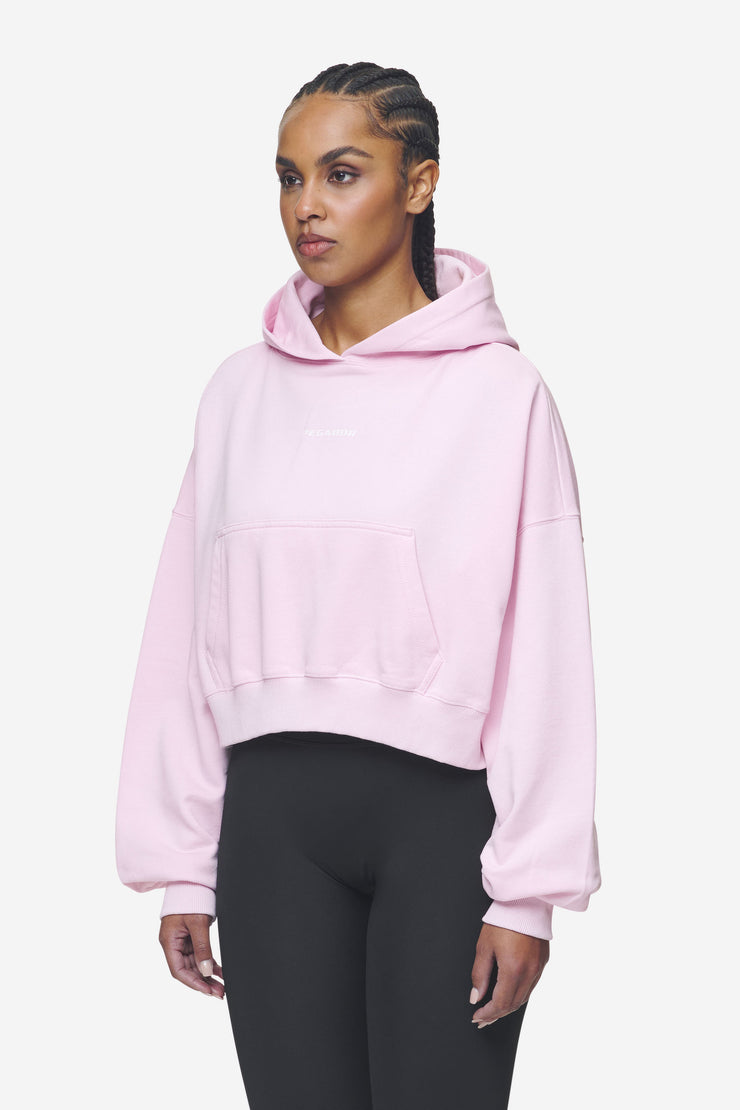 Pegador Luna Logo Oversized Cropped Hoodie Washed Bubblegum White 50% Rabatt mit kostenlosem Versand
