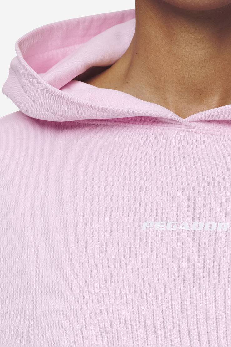 Pegador Luna Logo Oversized Cropped Hoodie Washed Bubblegum White 50% Rabatt mit kostenlosem Versand