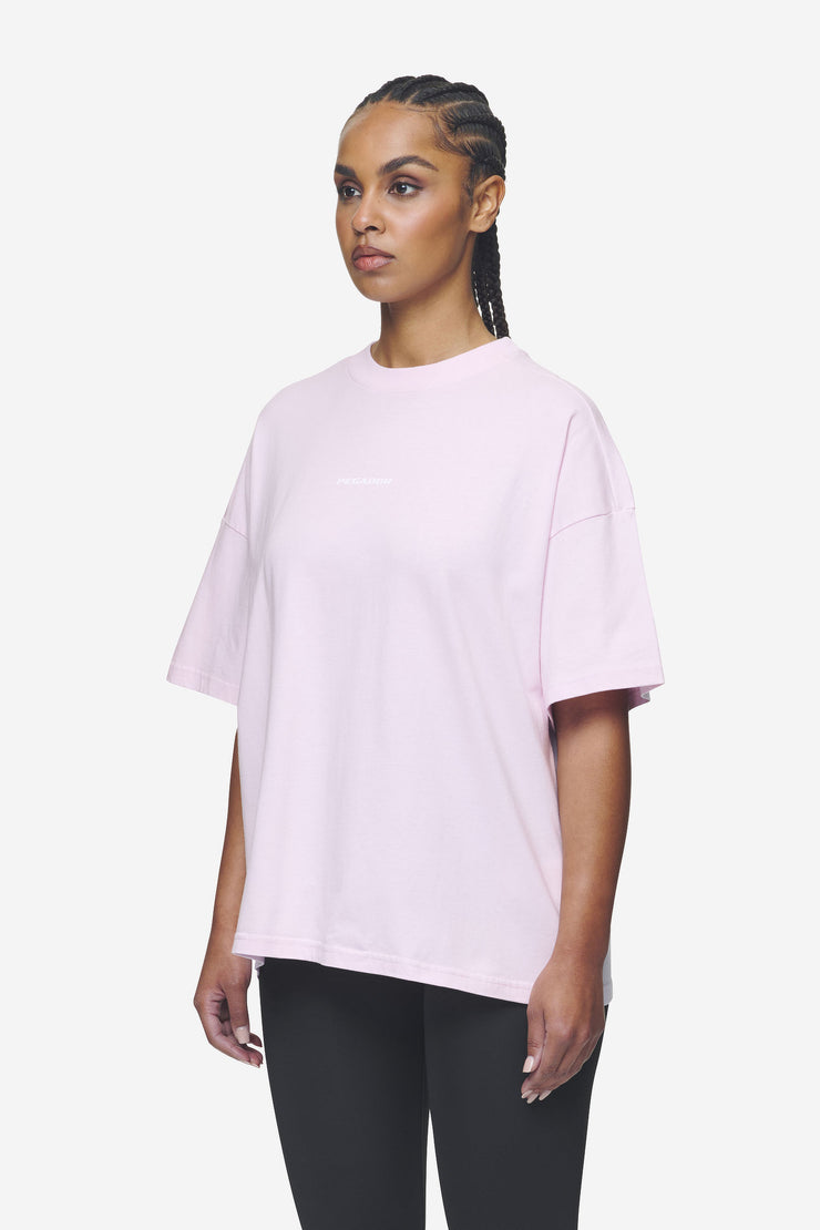 Pegador Arendal Logo Heavy Oversized Tee Washed Bubblegum White Clearance-Verkauf