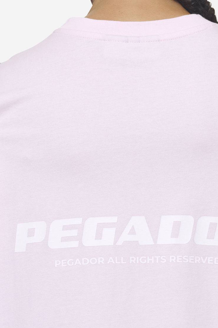 Pegador Arendal Logo Heavy Oversized Tee Washed Bubblegum White Clearance-Verkauf