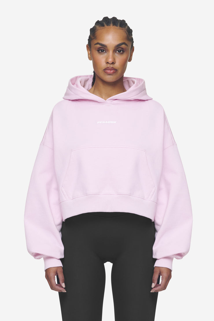 Pegador Salita Oversized Cropped Hoodie Washed Bubblegum White Gum Auslauf