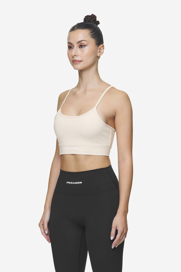 Pegador Taja Sport Bra Coast Sand White Rabatt