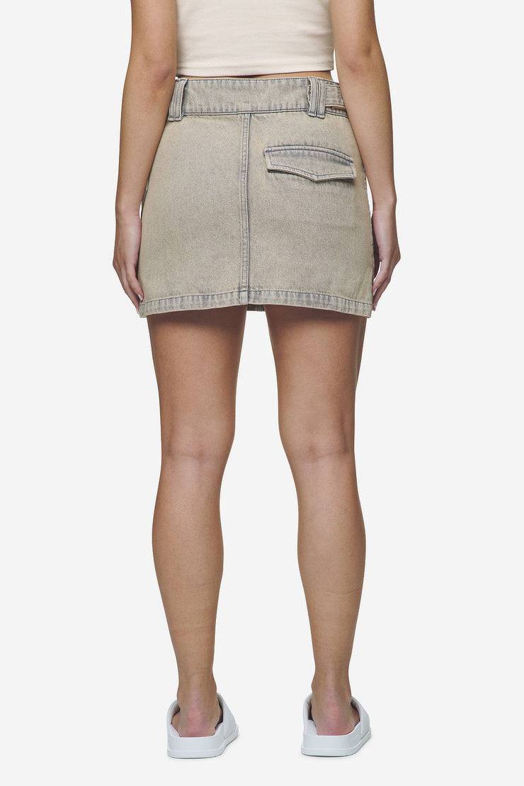 Pegador Antonia Cargo Mini Skirt Washed Coast Sand Online Shopping