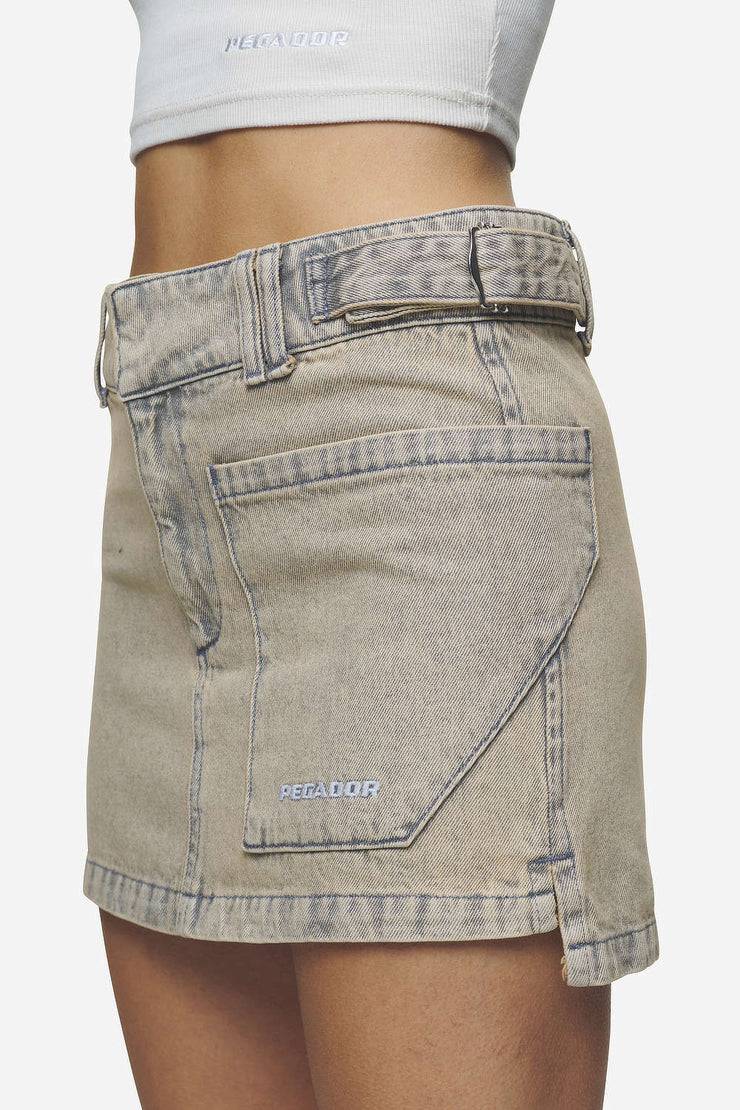 Pegador Antonia Cargo Mini Skirt Washed Coast Sand Online Shopping