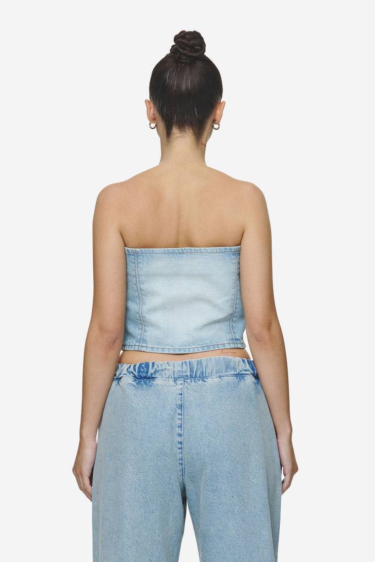 Pegador Miranda Denim Tube Top Washed Pale Blue Bleached Blue Exklusivangebot