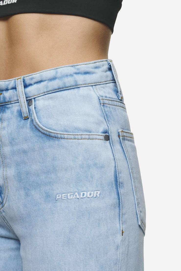 Pegador Lora Wide Leg Jeans Washed Light Blue Preisnachlass