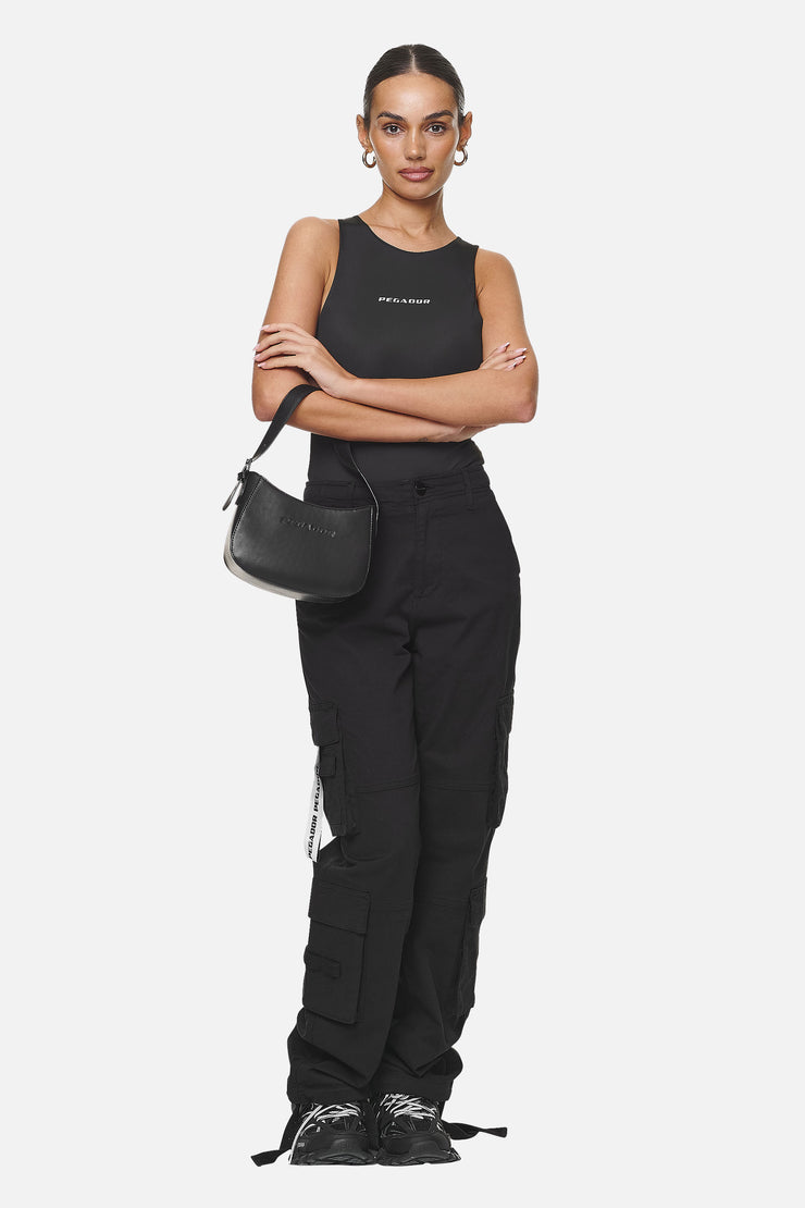 Pegador Mona Logo Faux Leather Handbag Black Valentinstagsangebot