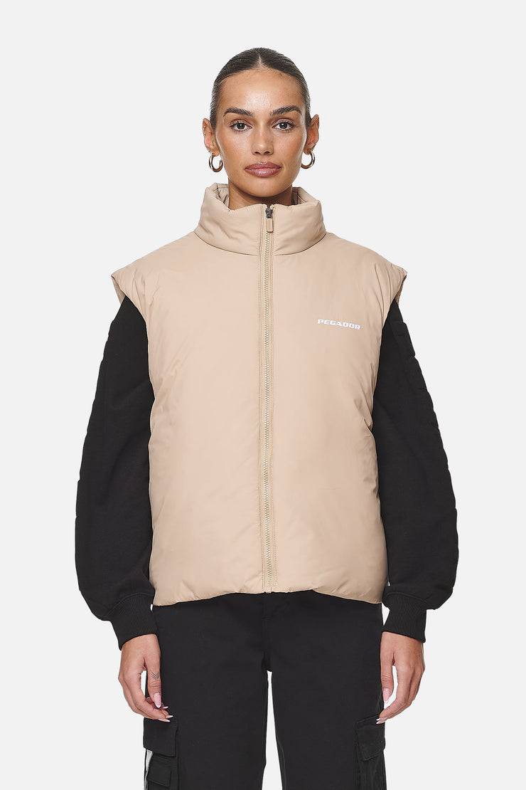 Pegador Wilton Cropped Oversized Vest Safari Sand Exklusive Angebote
