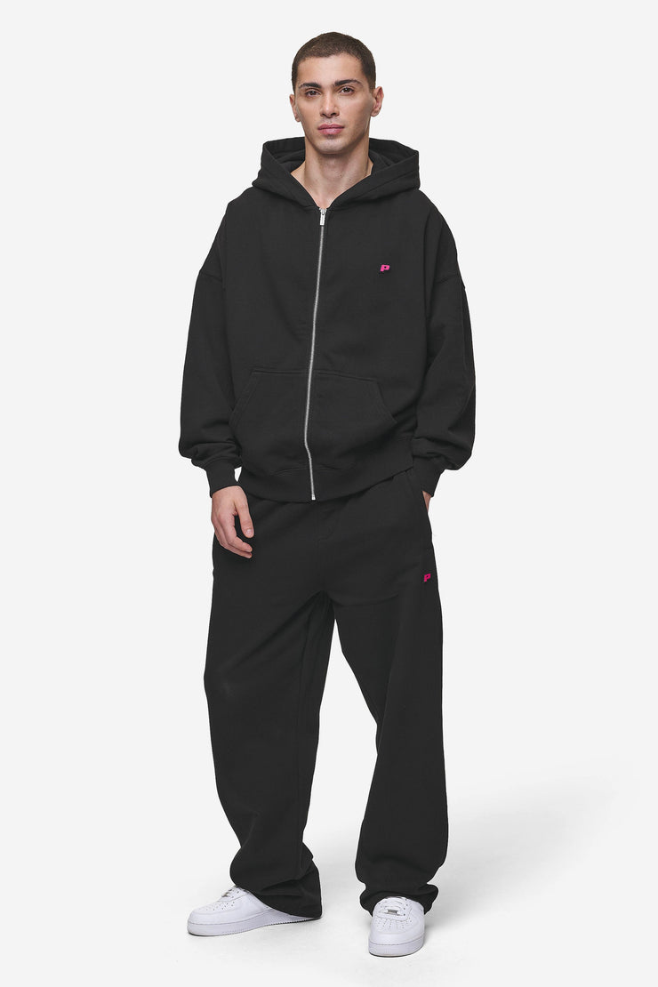 Pegador Leono Loose Sweat Pants Washed Black Virtual Pink Gum Super Sparpreis