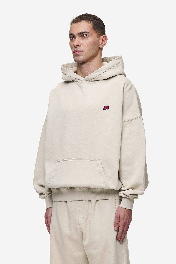 Pegador Leono Boxy Hoodie Washed Light Beige Virtual Pink Gum Begrenzte Freigabe