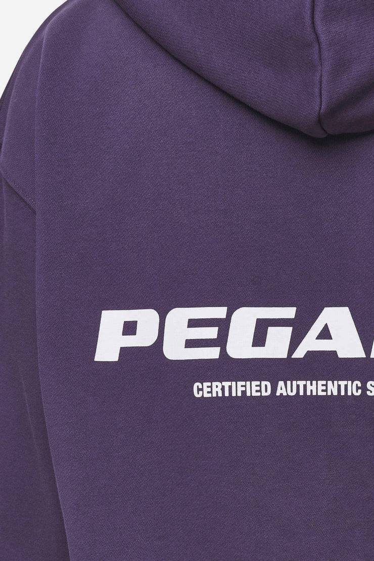 Pegador Colne Logo Oversized Sweat Jacket Washed Deep Purple White Neueste Stile