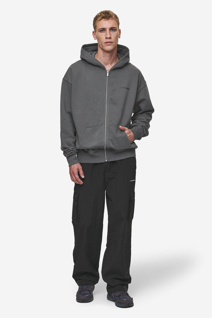 Pegador Colne Logo Oversized Sweat Jacket Washed Anthracite Black Letzte 2 Tage