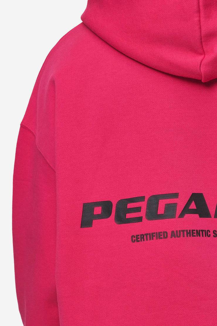 Pegador Colne Logo Oversized Hoodie Washed Virtual Pink Black Letzter Tag