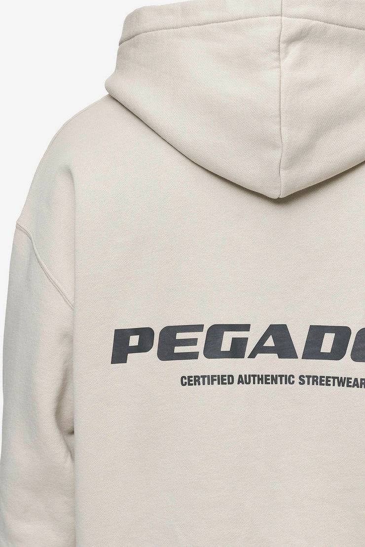 Pegador Colne Logo Oversized Hoodie Washed Light Beige Anthracite Zeitbegrenzte Promotion