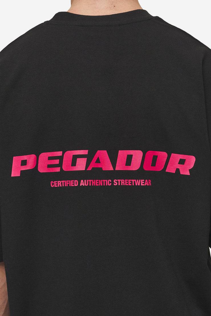 Pegador Colne Logo Oversized Tee Washed Black Virtual Pink Bis zu 65% Rabatt