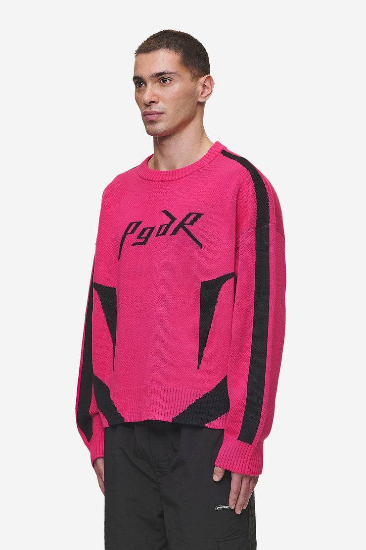 Pegador Kazan Boxy Knit Sweater Virtual Pink Black Fabrikladen