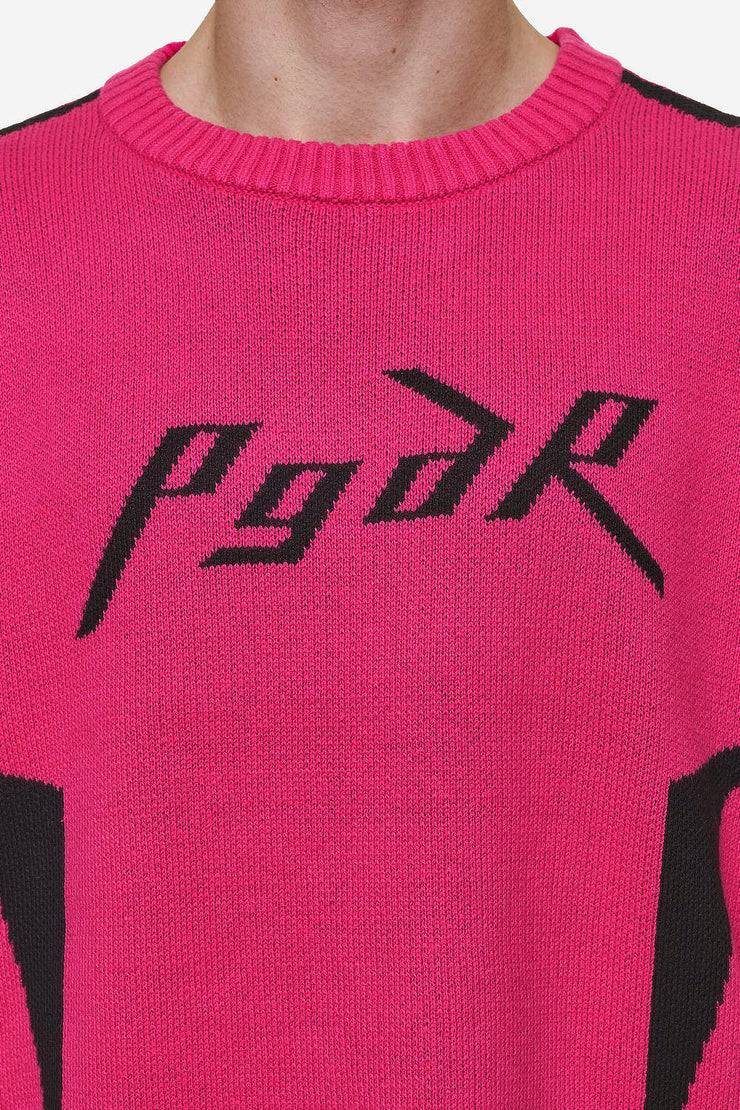 Pegador Kazan Boxy Knit Sweater Virtual Pink Black Fabrikladen