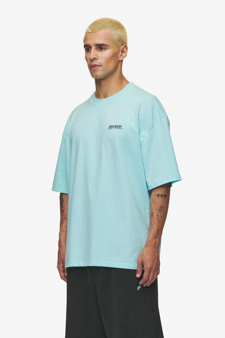 Pegador Patino Oversized Tee Washed Sky Blue Outlet