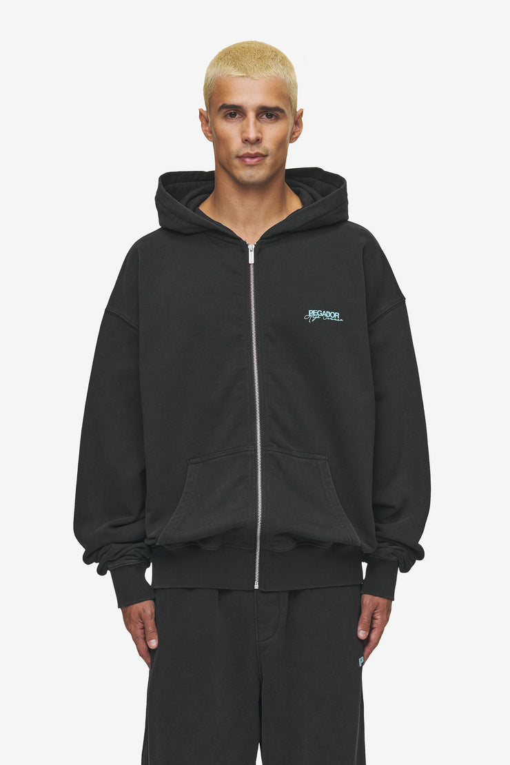 Pegador Patino Oversized Sweat Jacket Vintage Black Auslauf