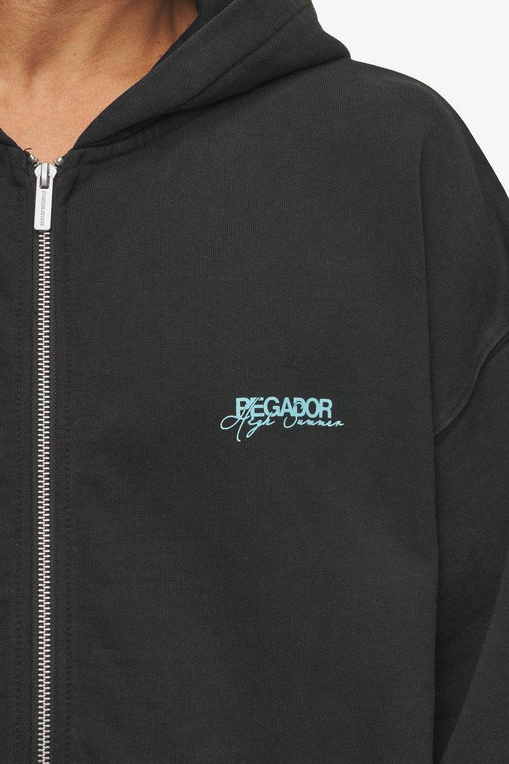 Pegador Patino Oversized Sweat Jacket Vintage Black Auslauf