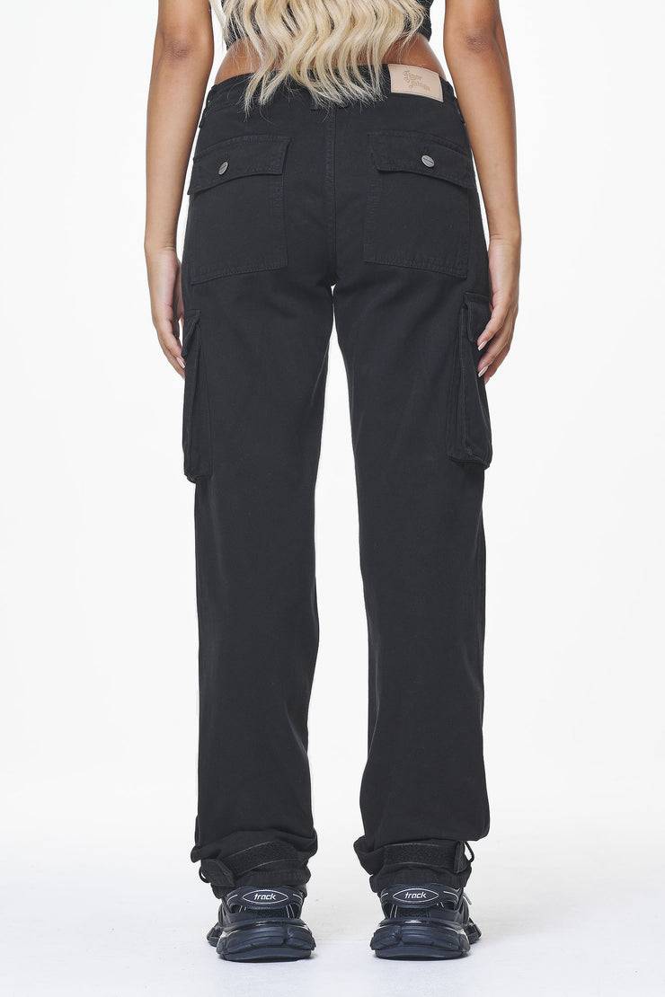 Pegador Arlia Wide Cargo Pants Black Blitzverkäufe