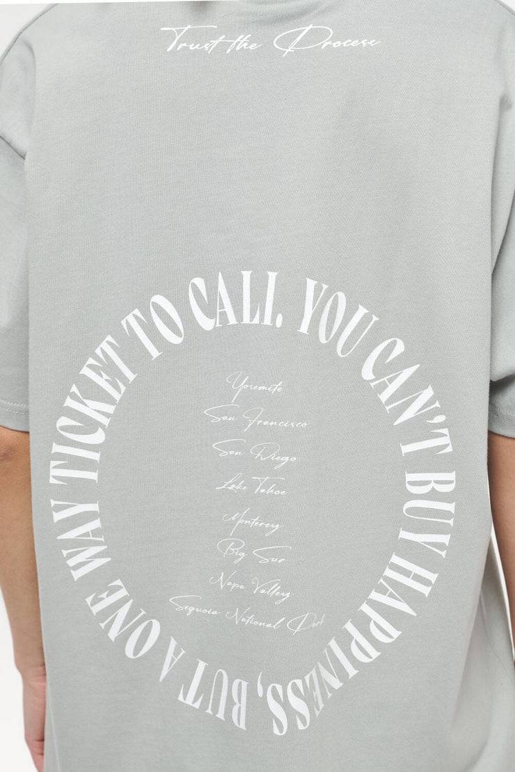 Pegador Topa Oversized Tee Vintage Washed Quiet Gray Großer Ausverkauf