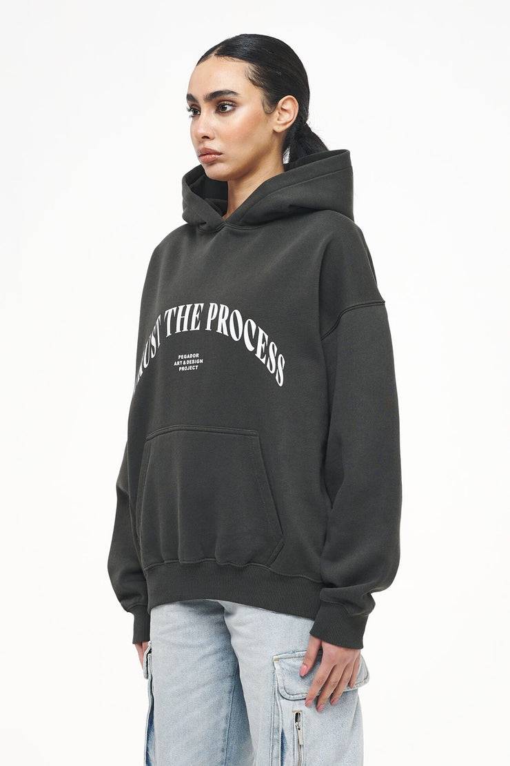 Pegador Topa Oversized Hoodie Vintage Washed Iron Grey Flash Sale