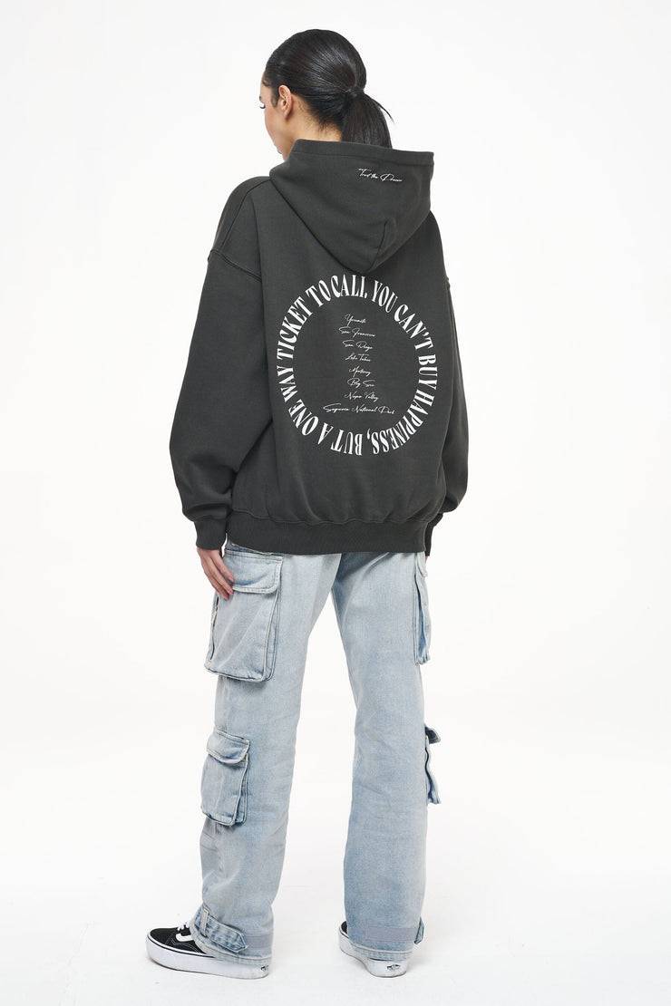Pegador Topa Oversized Hoodie Vintage Washed Iron Grey Flash Sale