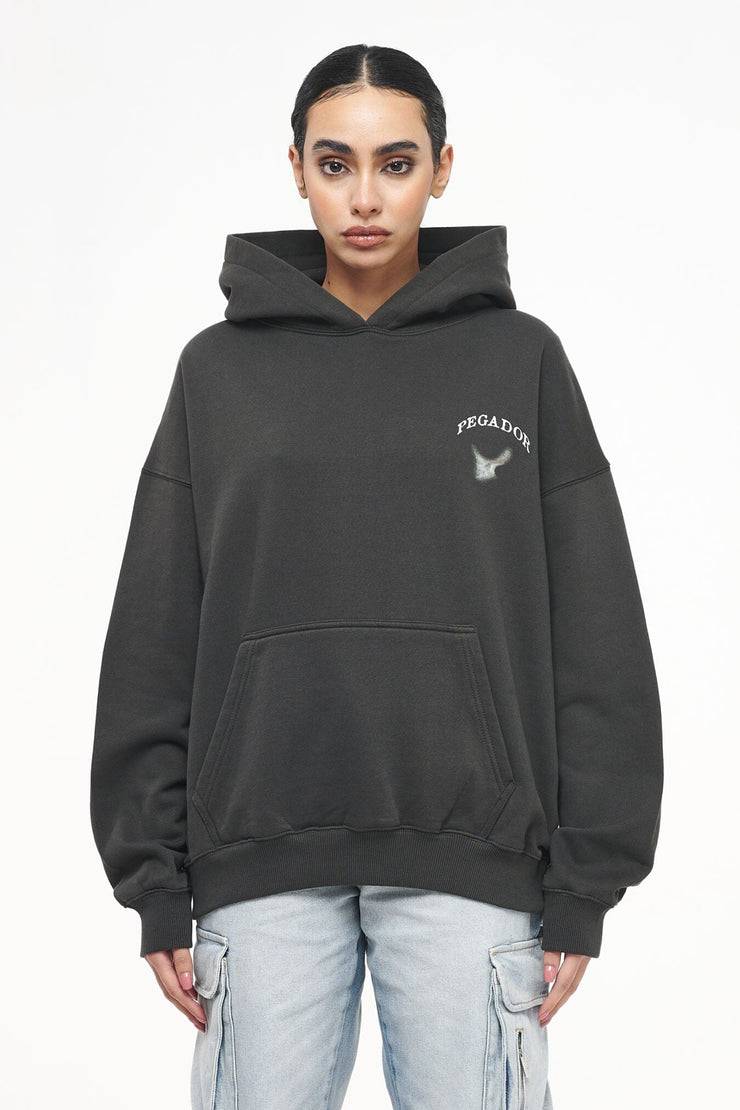 Pegador Angel Oversized Hoodie Vintage Washed Iron Grey Online Shopping