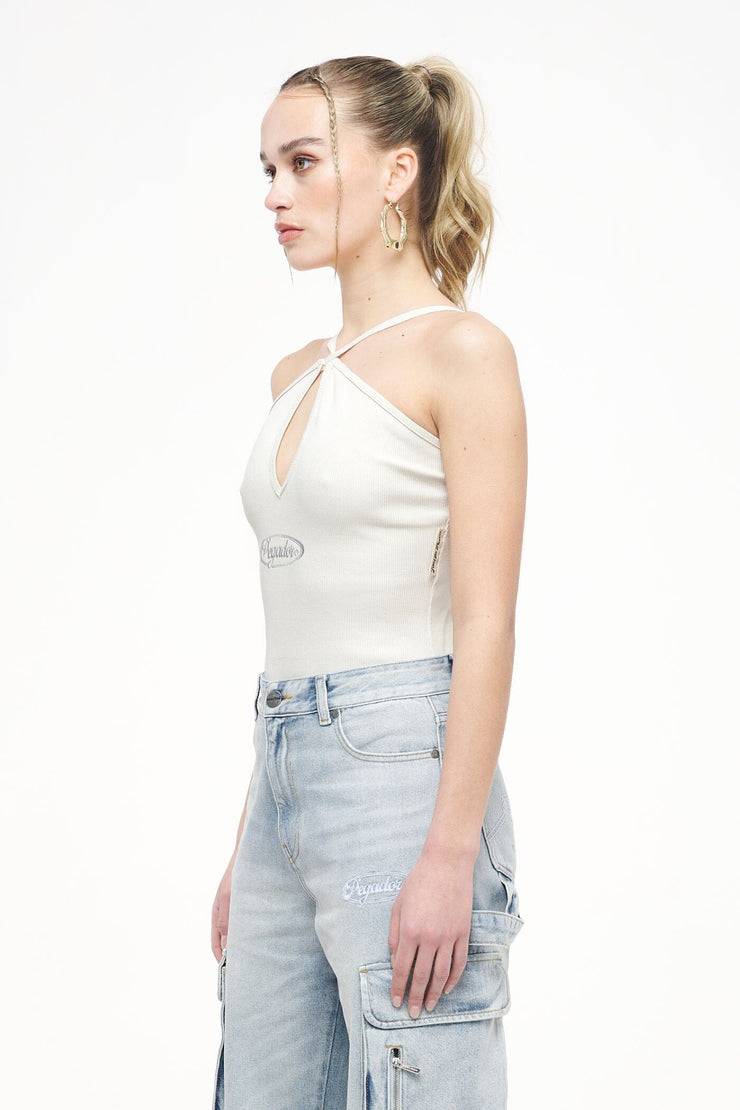 Pegador Santos Rib Neckholder Bodysuit Vintage Washed Angels Cream Weihnachtsangebot