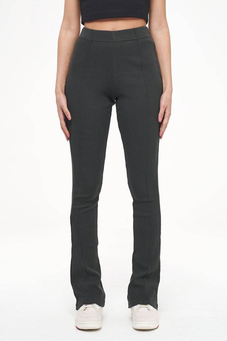Pegador Elida Rib Hip Strap Flared Leggings Vintage Washed Iron Grey Osterangebot