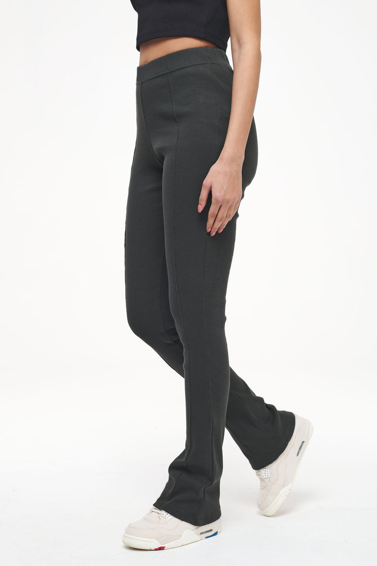 Pegador Elida Rib Hip Strap Flared Leggings Vintage Washed Iron Grey Osterangebot