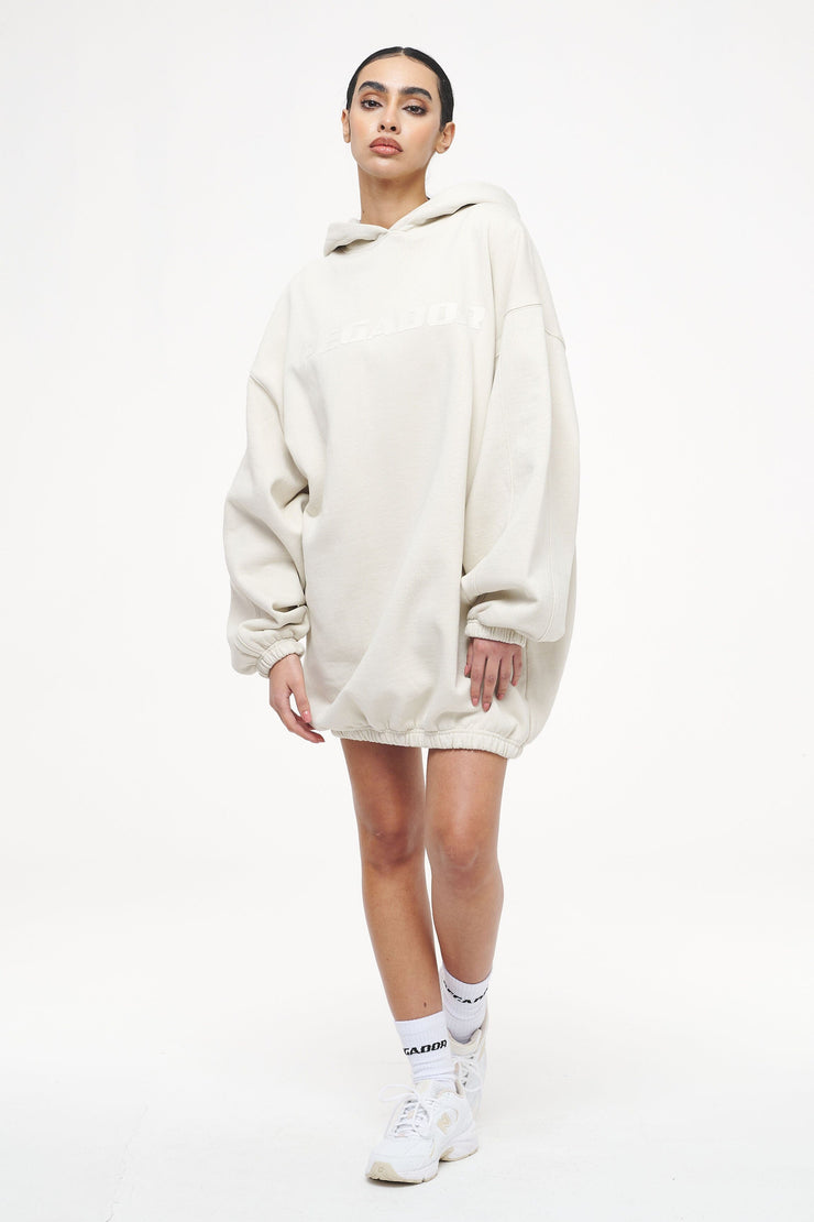 Pegador Lulea Oversized Hoodie Dress Vintage Washed Angels Cream Exklusive Angebote