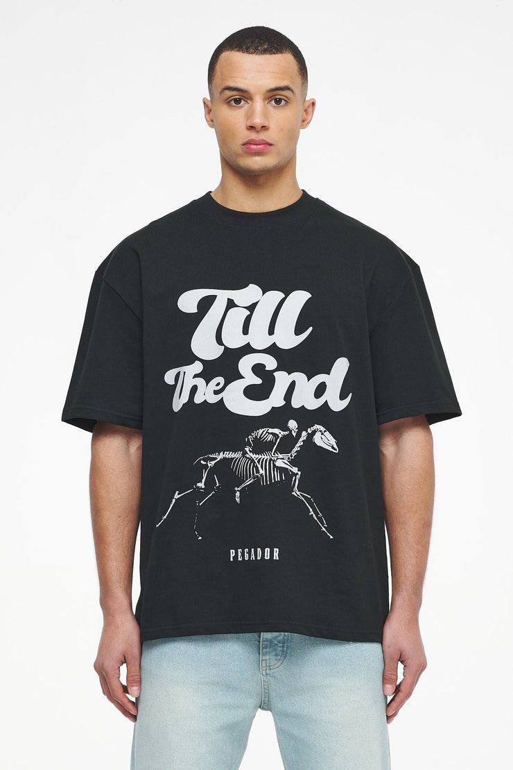 Pegador Dinmont Oversized Tee Vintage Washed Black Ink Bestseller