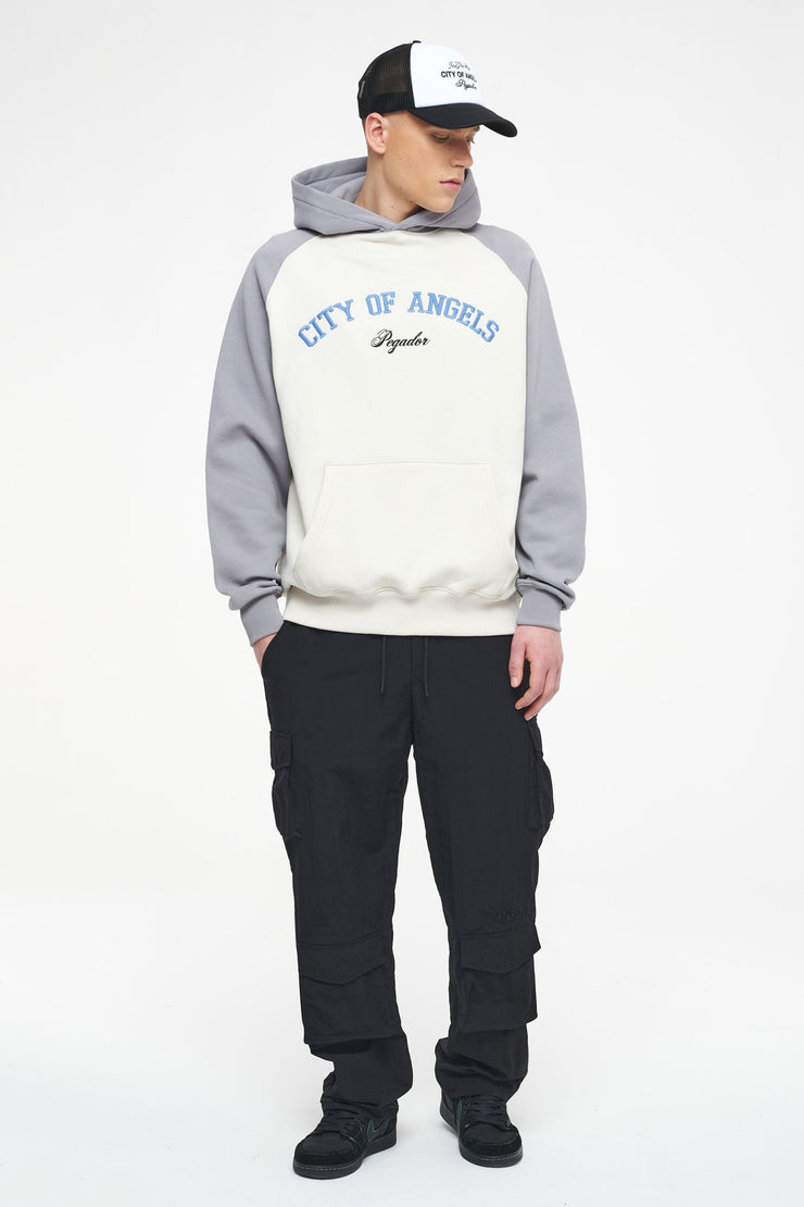 Pegador Keefer Raglan Hoodie Vintage Washed Angels Cream Dusk Grey Tägliche Deals