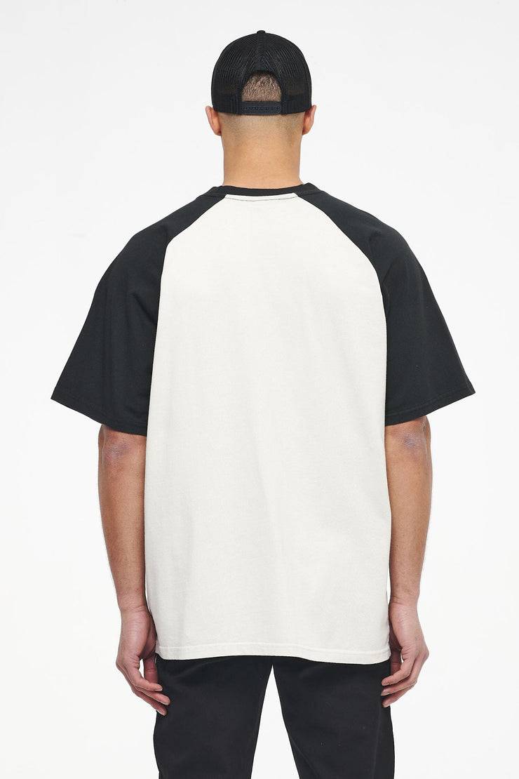 Pegador Hudson Raglan Oversized Tee Vintage Washed Angels Cream Black Ink Sonderangebote