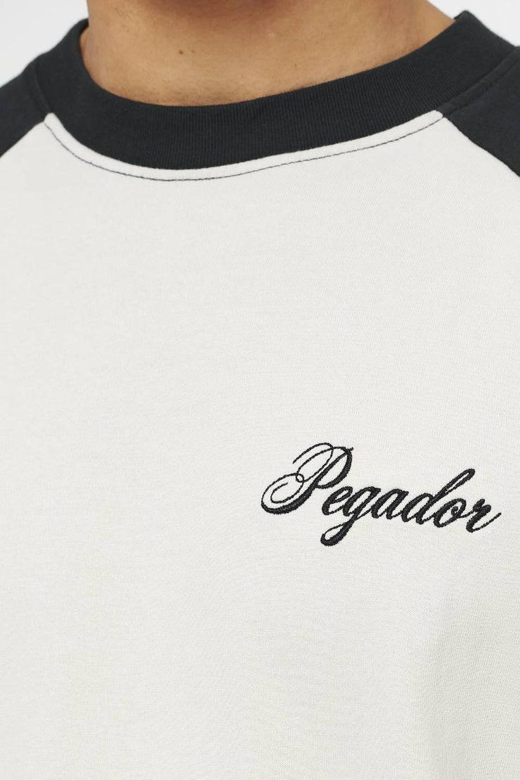 Pegador Hudson Raglan Oversized Tee Vintage Washed Angels Cream Black Ink Sonderangebote