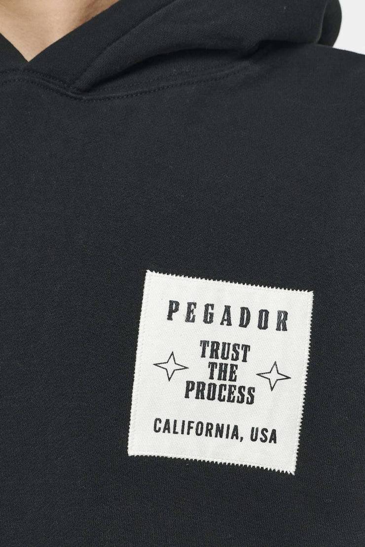Pegador Salal Oversized Hoodie Vintage Washed Black Ink Tiefpreis