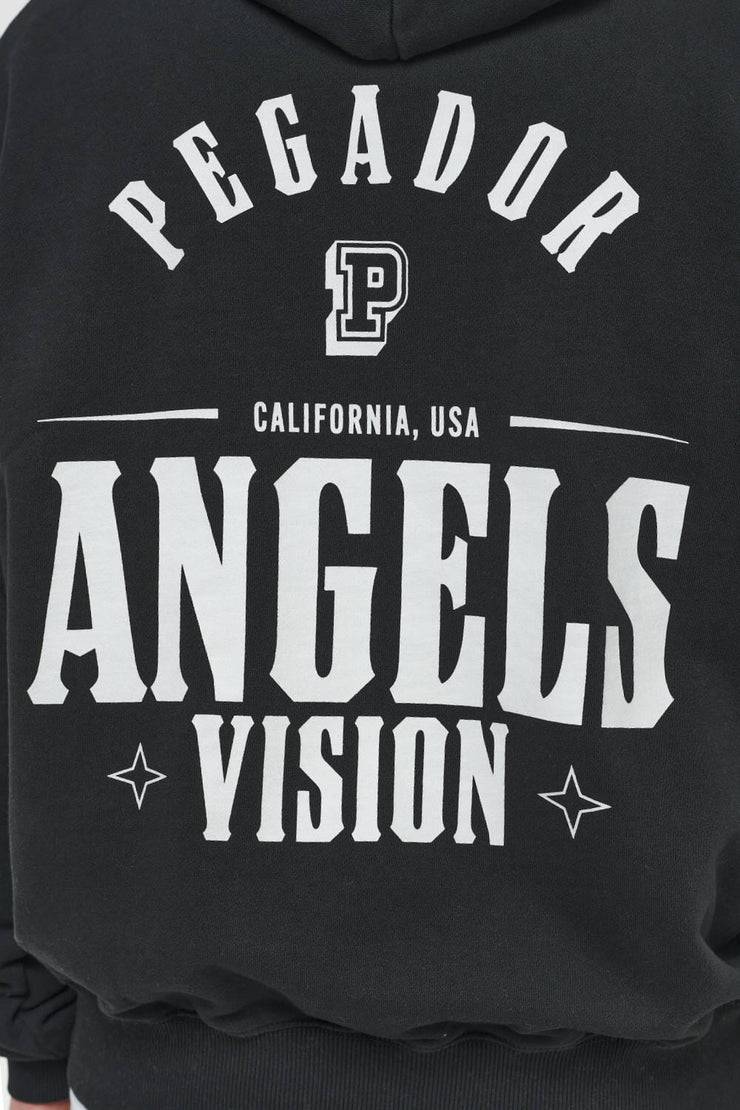 Pegador Salal Oversized Hoodie Vintage Washed Black Ink Tiefpreis