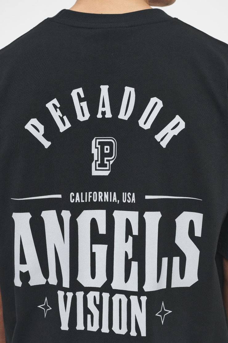 Pegador Salal Oversized Tee Vintage Washed Black Ink Kostenlose Rückgabe