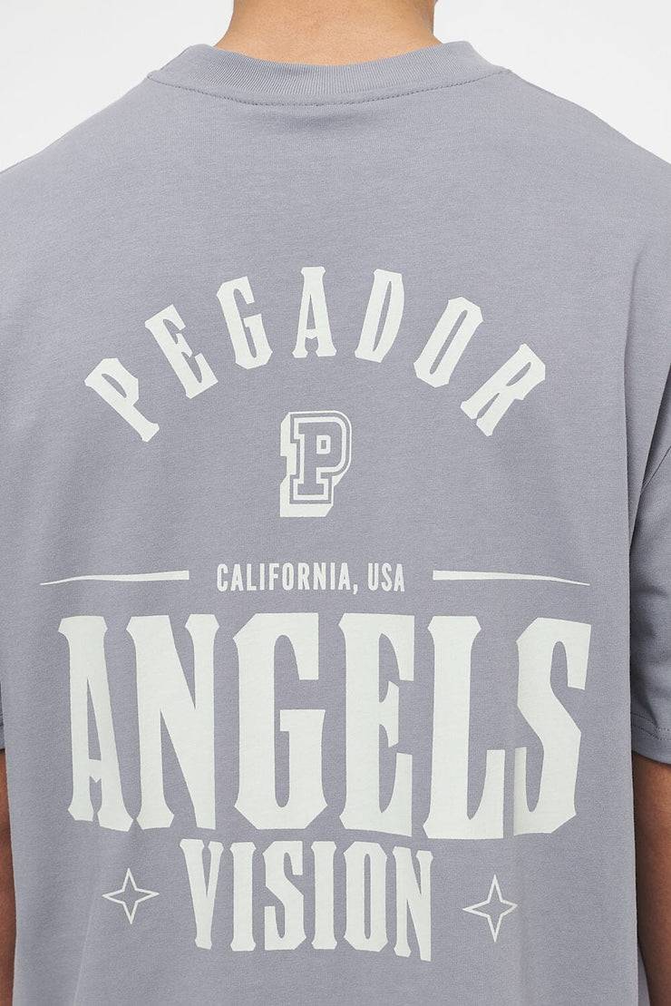 Pegador Salal Oversized Tee Vintage Washed Dusk Grey Begrenzte Freigabe
