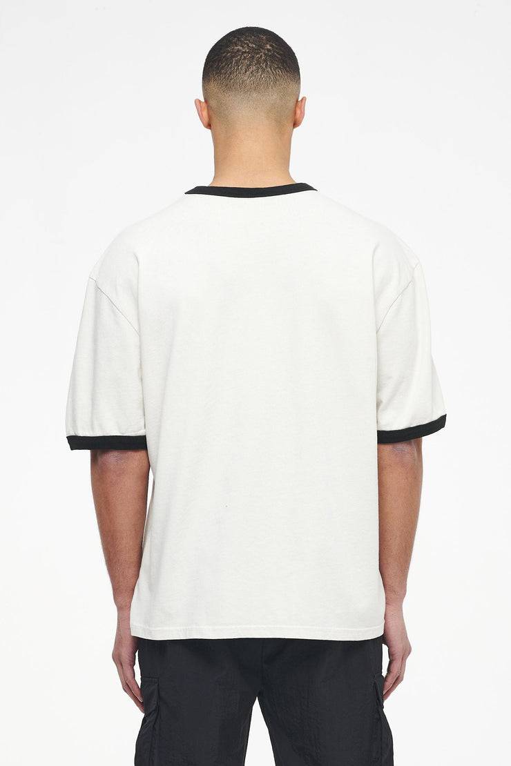 Pegador Trounce Oversized Ringer Tee Vintage Washed Angels Cream Black Ink Letzte 2 Tage